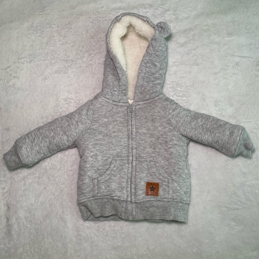 Simple Joys by Carter's Baby Hooded Sweater Jacket with Sherpa Lining